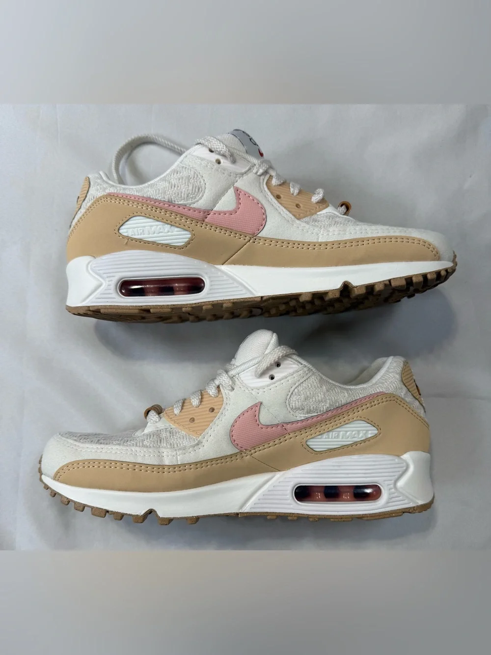 Nike Sun Club Women’s Air Max Sneakers in White, Pink & Tan